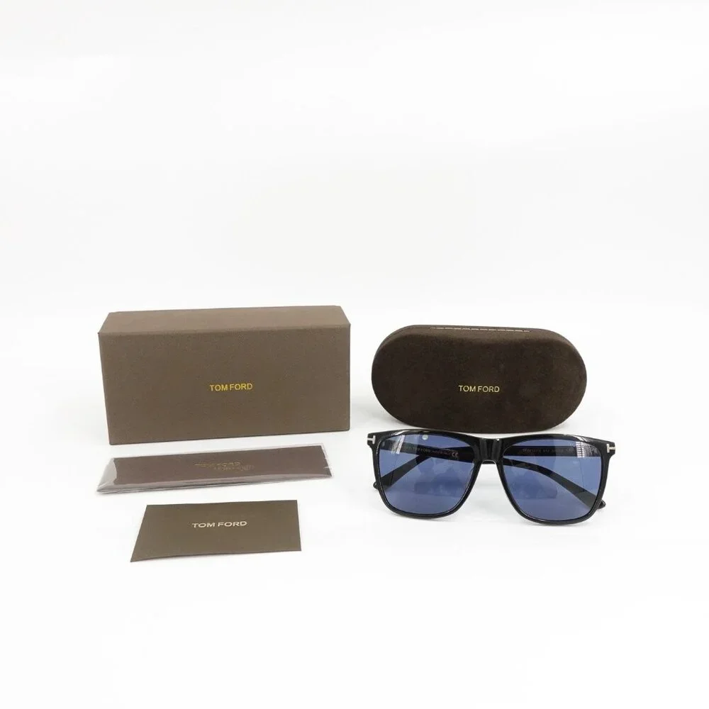 Tom Ford TF0832 Fletcher Square Sunglasses Blue Black OS - Picture 15 of 16